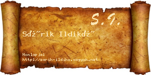 Sárik Ildikó névjegykártya
